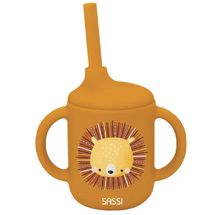 Cup with silicone straw - Chompy the lion SJ-SI0788 Sassi Junior 1