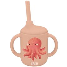 Cup with silicone straw - Slurpy the octopus SJ-SI0795 Sassi Junior 1