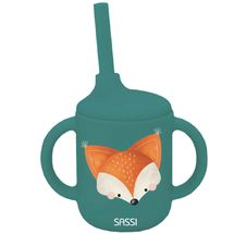 Cup with silicone straw - Crunchy the fox SJ-SI1709 Sassi Junior 1