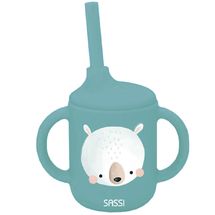 Cup with silicone straw - Munchy the bear SJ-SI1716 Sassi Junior 1