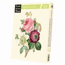 Rose, anemone and clematis by Redouté A1286-80 Puzzle Michele Wilson 1