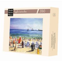 Beach at Sables d'Olonne by Marquet A649-350 Puzzle Michele Wilson 1