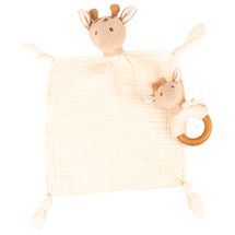 Leonie giraffe doudou and rattle EG120819 Egmont Toys 1