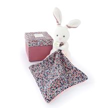 Rabbit soft toy with comforter - Pink DC4020 Doudou et Compagnie 1