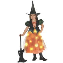 Witch with LED lights costume 5-7 years RU-R159952OHT57 Rubies 1