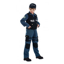 Swat agent costume for kids 128cm CHAKS-C4086128 Chaks 1