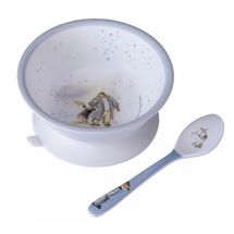 Ernest and Célestine suction bowl with spoon PJ-EC702R Petit Jour 1