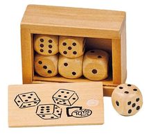 Box with 6 wooden dice GK-HS239 Goki 1