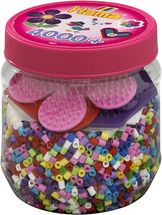 Pink pot of 4000 Midi plastic beads HAMA-2051 Hama 1