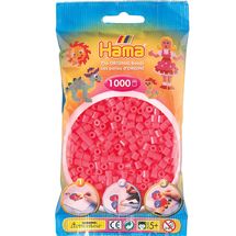 Bag of 1000 plastic beads Midi Neon red HAMA-207-33 Hama 1