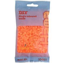 Bag of 1000 plastic beads Midi light neon orange HAMA-207-38 Hama 1
