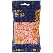 Bag of 1000 plastic beads Midi phosphorescent pink HAMA-207-56 Hama 1