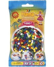 Bag of 1000 plastic beads Midi base mix 6 colors HAMA-207-66 Hama 1