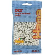 Bag of 1000 plastic beads Midi limestone white HAMA-207-77 Hama 1