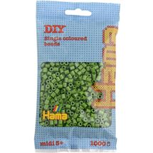 Bag of 1000 plastic beads Midi Olive green 207-84 Hama 1