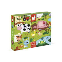 Tactile puzzle Farm Animals J02772 Janod 1