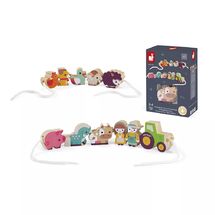 Stringable farm-themed beads J05315 Janod 1