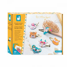 6 glittery animal hairclips to make J07997 Janod 1