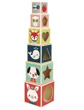 6 wooden blocks Baby Forest J08016 Janod 1