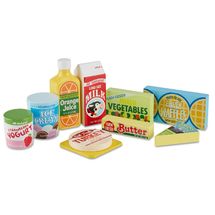 Fridge Food Set - Wooden Play Food M&D14076-4097 Melissa & Doug 1