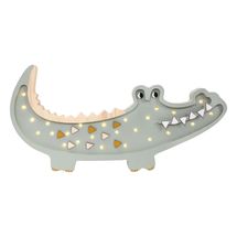 Little Lights Crocodile Lamp Pastel Khaki LL052-376 Little Lights 1