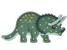 Little Lights Triceratops Lamp Military Green LL049-445 Little Lights 1