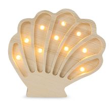 Little Lights Seashell Lamp Coastal Wood LL082-000 Little Lights 1