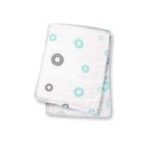 Maxi muslin wrap - Aqua circles LLJ-121-000-006 Lulujo 1