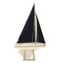 Sailboat Le Beajour with blue sail 40cm TI-N702-BEAJOUR-VOILE-BLEUE-40 Tirot 1
