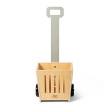 Wooden shopping basket on wheels As-85672 Mamamemo 1