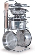 Stainless Steel Pots & Pans Play Set M&D14265-4500 Melissa & Doug 1