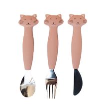 Silicone cutlery set 3-pack Mrs Cat TX-96-454 Trixie 1