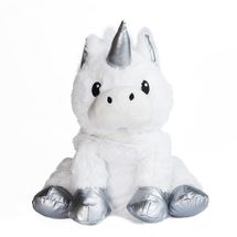 Silver unicorn hot water bottle plush PELICAR Pelucho 1