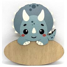 Customizable door sign Triceratops VI-PLP08 Vintiun 1