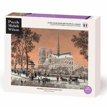 First snow on Notre-Dame by Delacroix A1314-650 Puzzle Michele Wilson 1