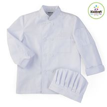 White Chef Coat & Hat Set - small KI63285-S-4124 Kidkraft 1
