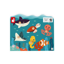 Marine animals wooden pin puzzle J08619 Janod 1