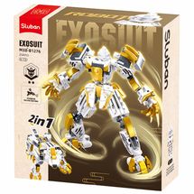 Robot PR Mecha 2in1 white yellow SL-M38-B1276 Sluban 1