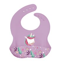 Silicone bib - Sparkly the unicorn SJ-SI0986 Sassi Junior 1