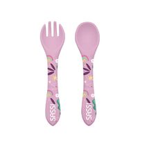 Silicone fork and spoon kit - Sparkly the unicorn SJ-SI0924 Sassi Junior 1