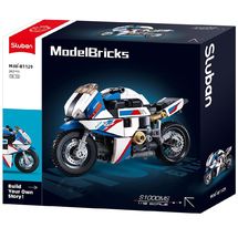 Model Bricks - Racing motorcycle SL-M38-B1129 Sluban 1