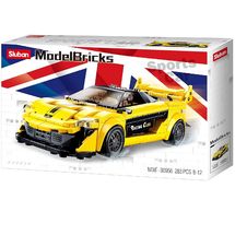 Model Bricks - English super car yellow SL-M38-B0956 Sluban 1