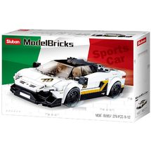 Model Bricks - Italian super car white SL-M38-B0957 Sluban 1
