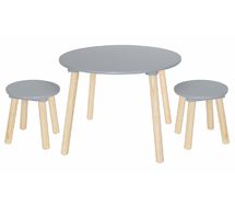 Table and 2 stools grey JAB-H13221 JaBaDaBaDo 1