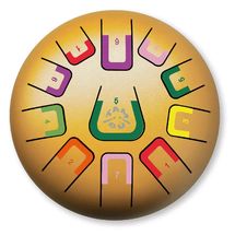 Tongue Drum 11 notes matt gold JCTMB08G Tambú 1