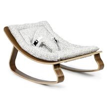 LEVO Baby Rocker in Walnut - Rabbit CC-LEVO-W-RABBIT Charlie Crane 1