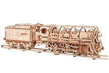 Steam Locomotive with Tender mechanical model kit U-70012 Ugears 1