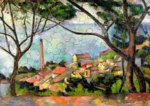 View of l'Estaque by Paul Cézanne K531-50 Puzzle Michele Wilson 1