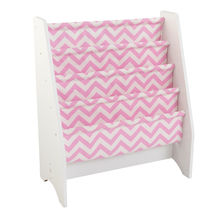 White Sling Bookshelf - Pink KI14233 Kidkraft 1