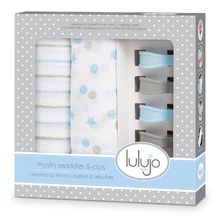 Pack 2 maxi muslin swaddle + clips LLJ-121-009-003 Lulujo 1